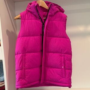 BCBGeneration Fuchsia Puffer Vest